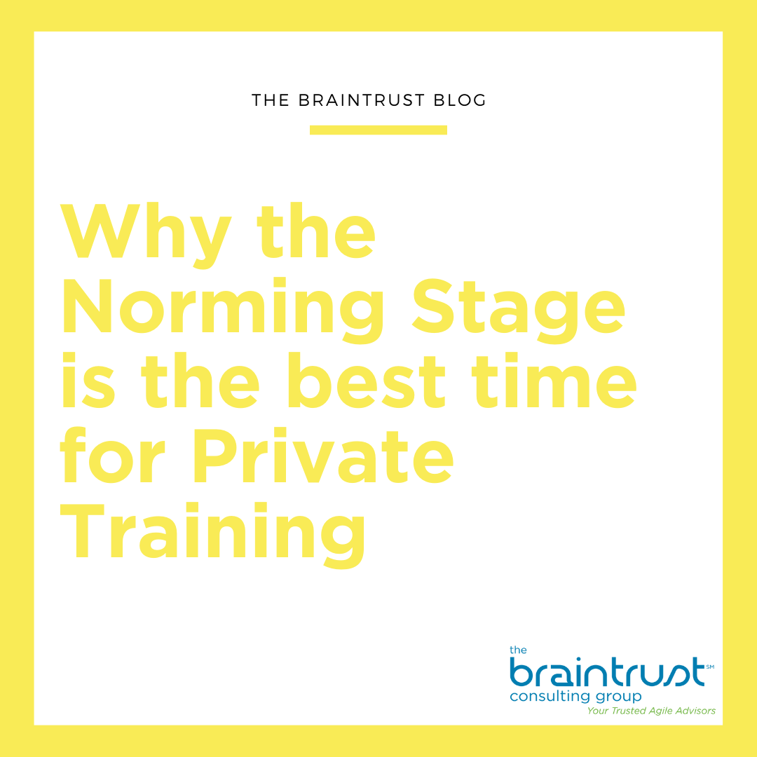 Why the Norming Stage is the best time for Private Training